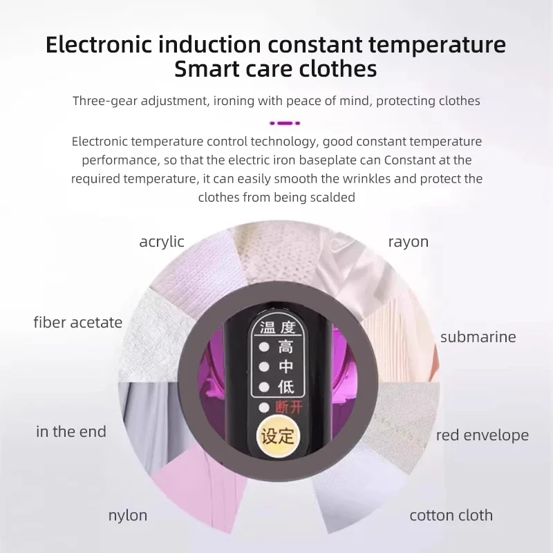 Panasonic Cordless Steam Iron Handheld 3-speed Adjustable Ironing Machine Portable Ceramic Bottom Plate 1300W Fabric Steamer
