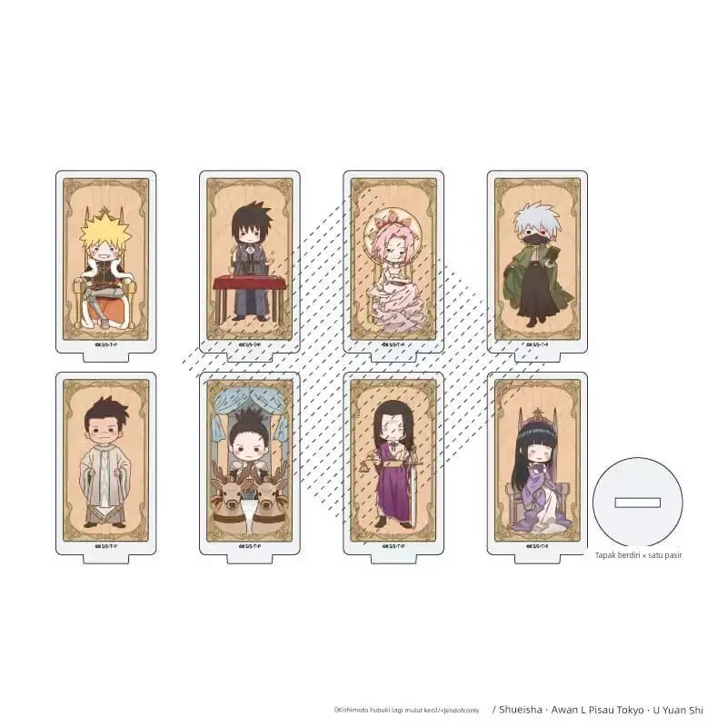 NARUTO Plate Desk Decor Tarot Cards Standee Haruno Sakura Collection Ornament Uchiha Sasuke Acrylic Doll Action Toy Figures Gift