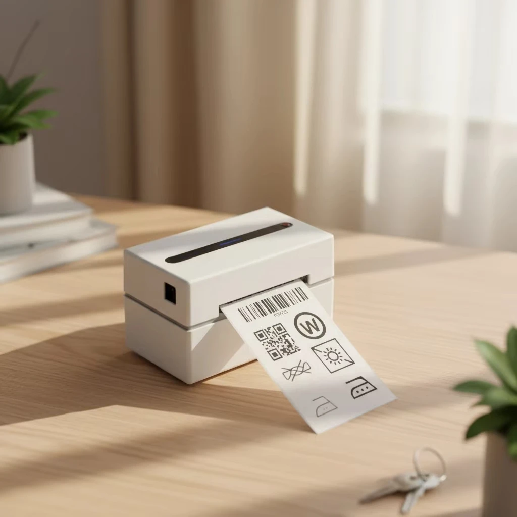 New 203DPI 4 Inch Thermal Shipping Label Printer, Print Width 25–108mm (4x6) Supports Android & iOS for Order Waybill Printing