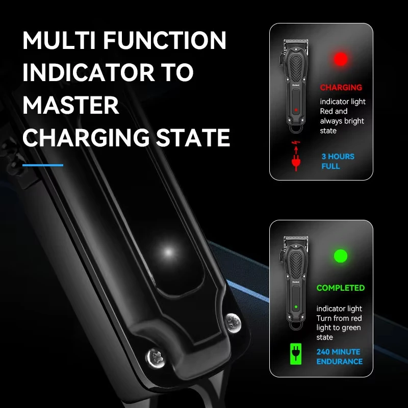 Kemei مقص الشعر الكهربائية مجموعة UBS قابلة للشحن أداة تهذيب اللحية الرجال مقص الشعر الكهربائية القوية التشذيب أداة KM-1071,1115 ، عدة #3