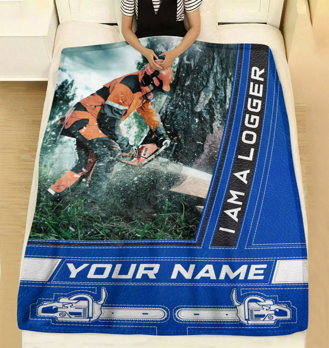 Customized You Name Chainsaw Flannel Blanket Full Over 3D Printed Blanket Kids Adult Soft Bed Cover Sheet Plush Blanket 03