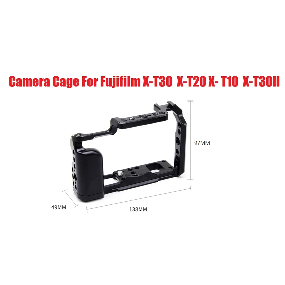 Aluminum Camera Cage for Fujifilm Fuji X-T30 X-T20 X- T10 X-T30II Protective Cage Accessories Quick Release Plate