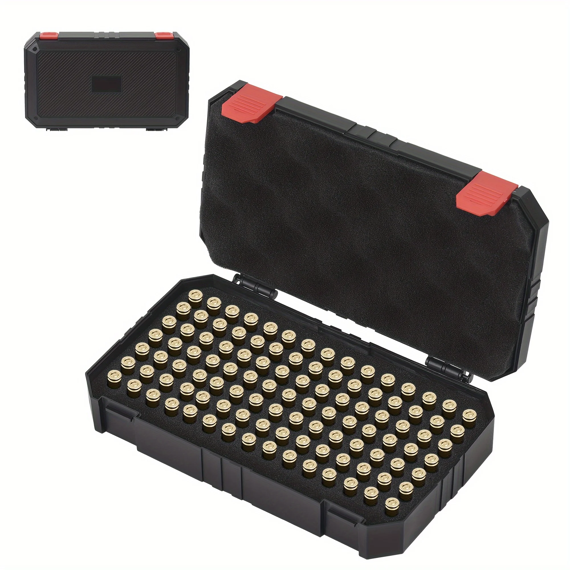 Munitionskiste für 105 Schuss, Munitionsbox Kompatibel mit 9x19mm Parabellum, 9mm Luger,.380 ACP, 30 Luger, 9mm Makarov – Detail 1