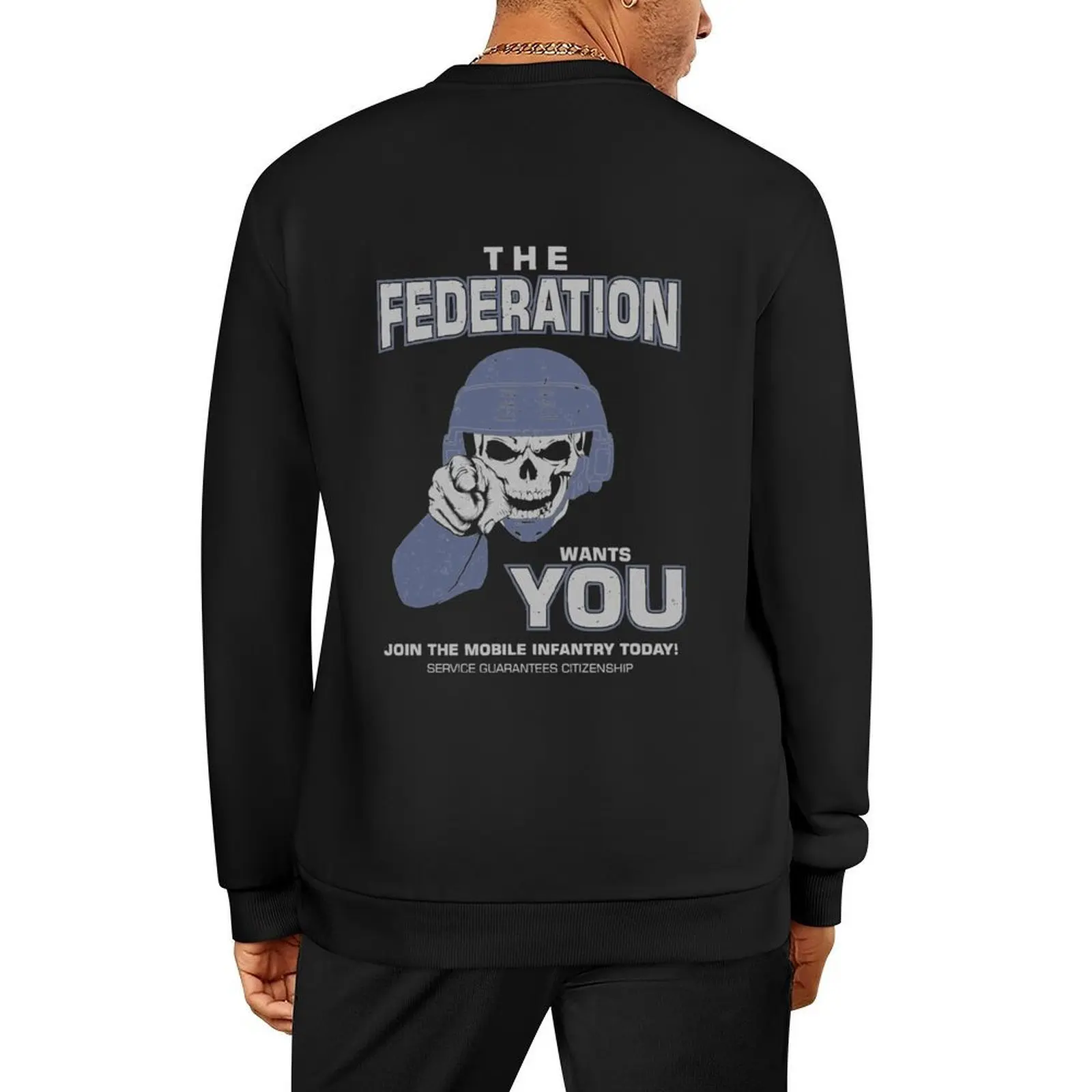 

FEDERATION WANTS YOU Pullover fashion men autumn aesthetic clothing male clothes graphic sweatshirts