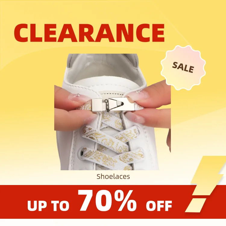 Clearance_New No Tie Shoe Laces Elastic Pressing The Metal Lock Lazy Shoelaces For Sneakers Colorful Shoes Lace Flat Precision C