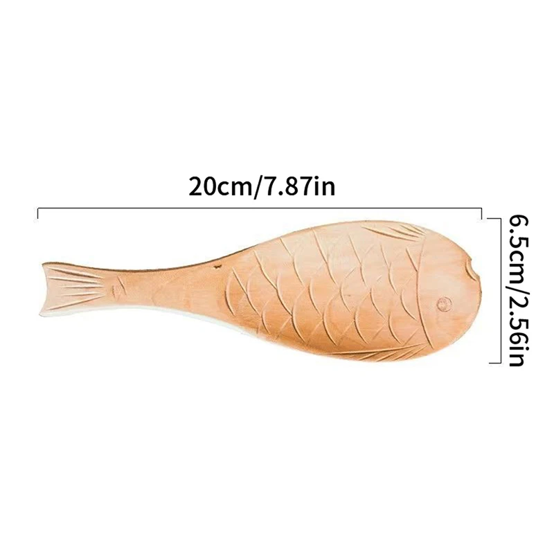 Retro Japanese Creative Fish Shape Rice Spoon Cute Nature Wooden Non-stick Rice Shovel Scoop Kitchen Cooking Utensils Supplies