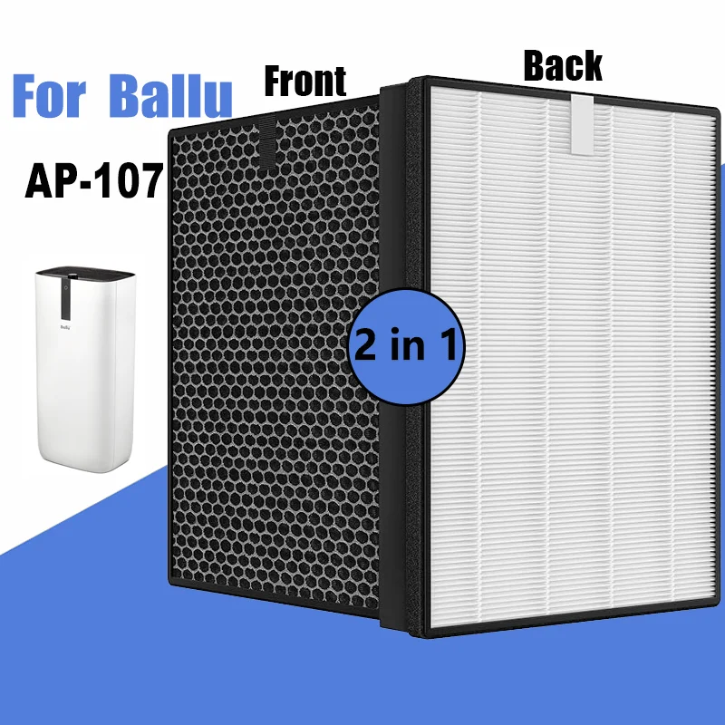 Replacement FPHC-107 HEPA Combined Activated Carbon Filter For Ballu AP-107 Air Purifier