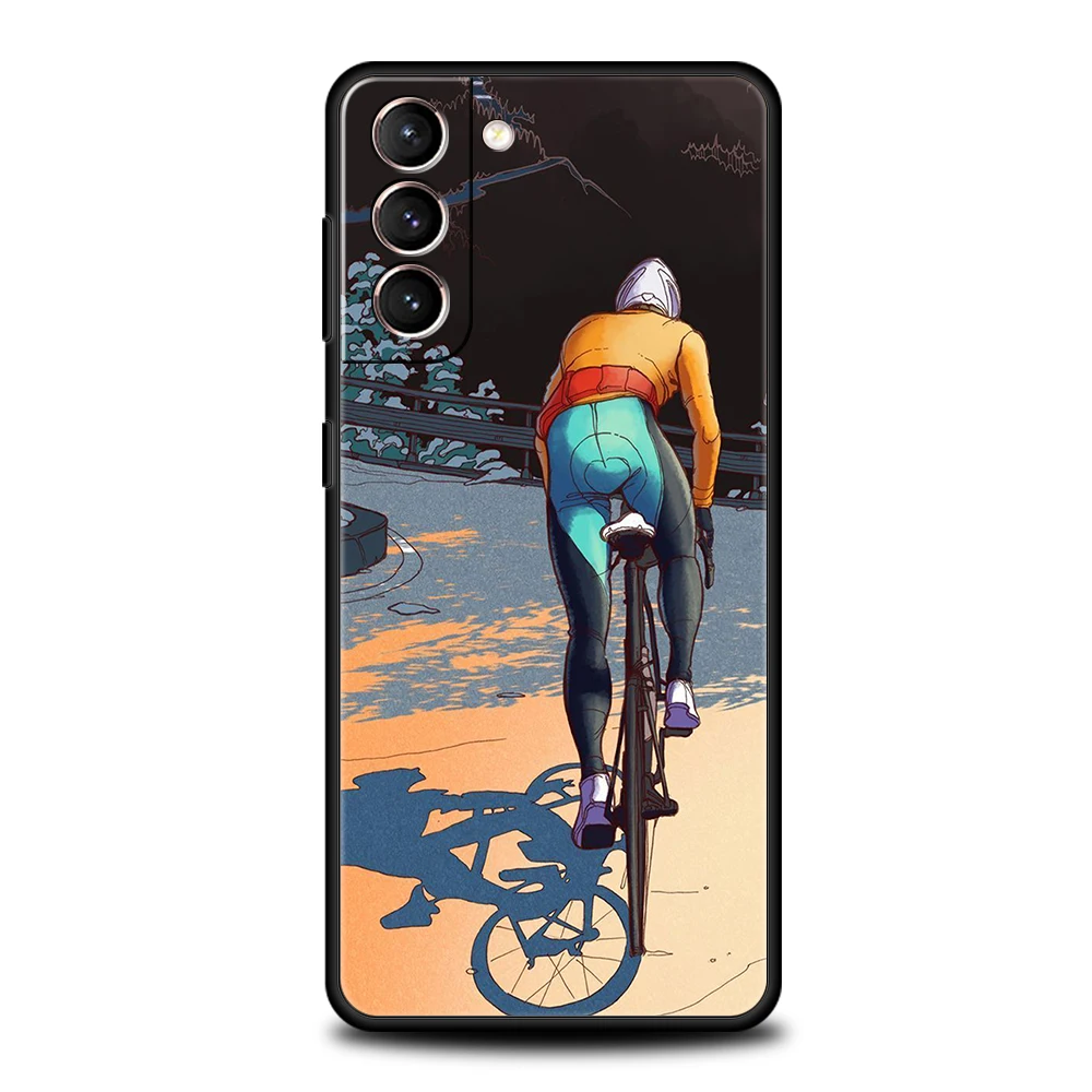 Frankreich Fahrrad Übung Telefon Fall Für Samsung Galaxy S25 Rand S24 S23 S22 Ultra S20 S21 FE 5G S10 S9 plus S10E Soft Cover