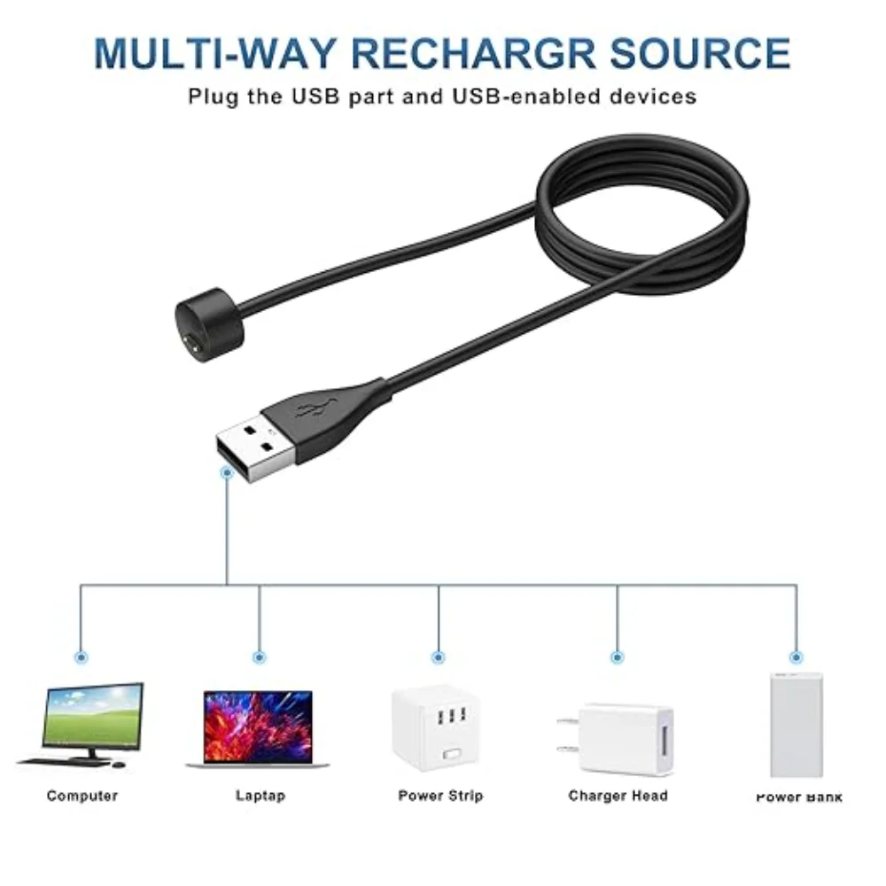 كابل الشحن مناسب لـ Xiaomi Mi Band 7 (غير متوافق مع Xiaomi 7pro)/6/5 شاحن بديل لشاحن الساعة الذكية USB #5