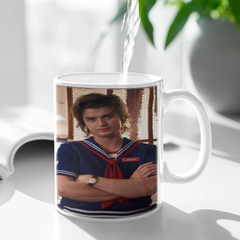 

Joe Keery Coffee Mug 11oz Fun Ceramic Coffee Tea Cocoa Cup Handle Tea Drink Cup