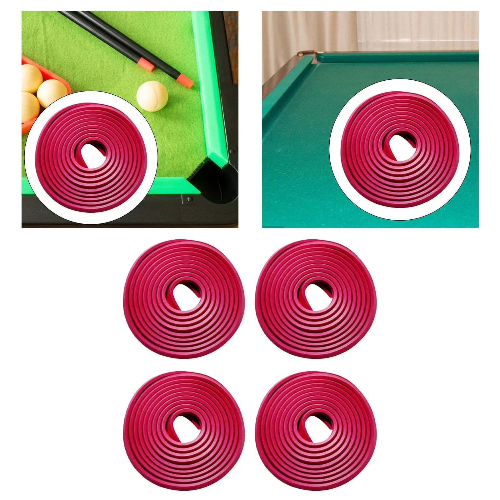 1 rol pooltafelbumpers rubberen bumpers 10 m lang decoratieve doe-het-zelfbenodigdheden reparatie