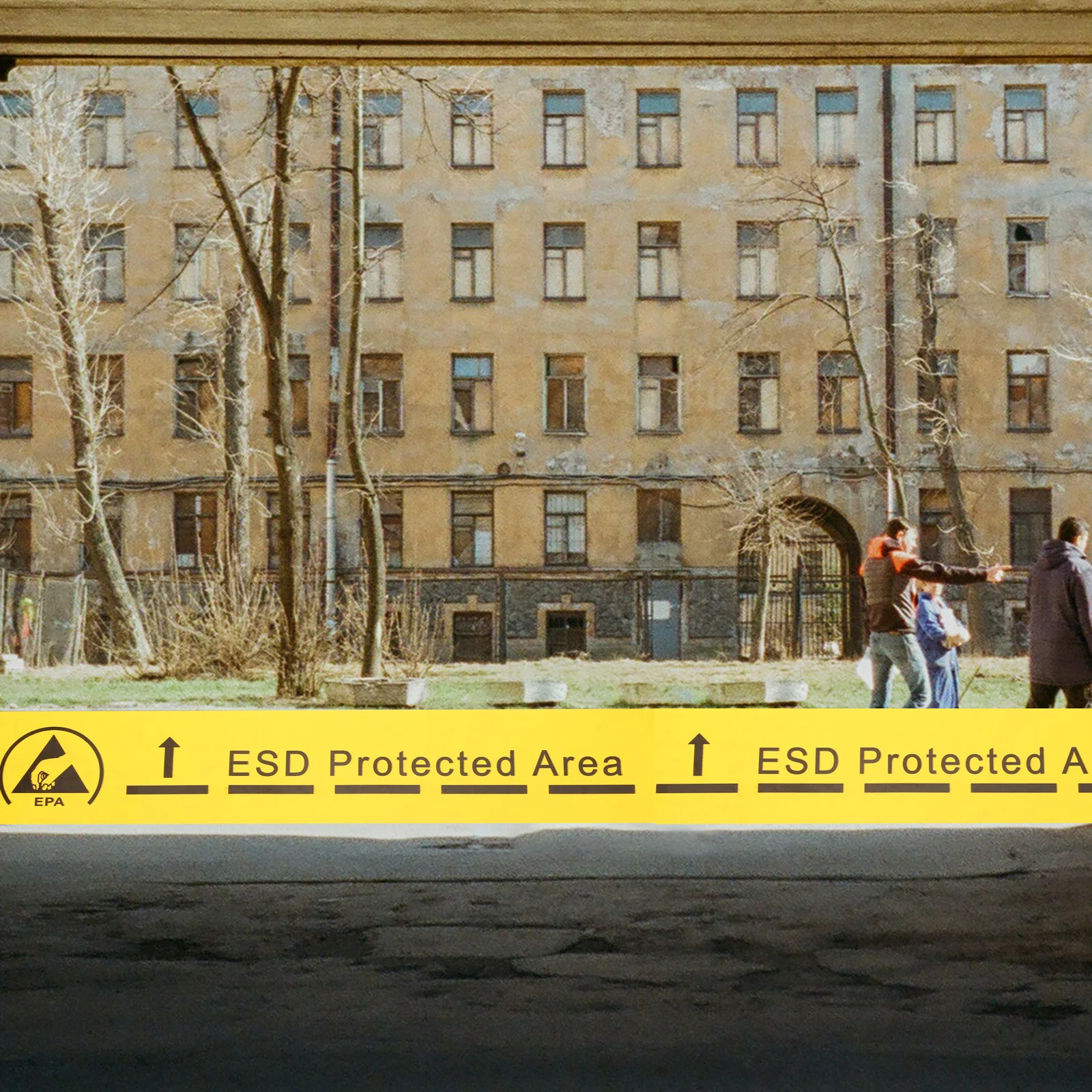 شريط تحذير ESD مضاد للكهرباء الساكنة، لفة تحذير ذاتية اللصق لحماية لوحة الدائرة الكهربائية #1