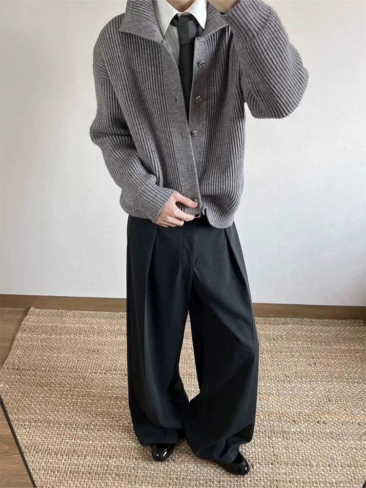 

Cleanfit повседневный свободный свитер с высоким воротником на пуговицах для мужчин и женщин, осенне-зимний дышащий длинный трикотаж све