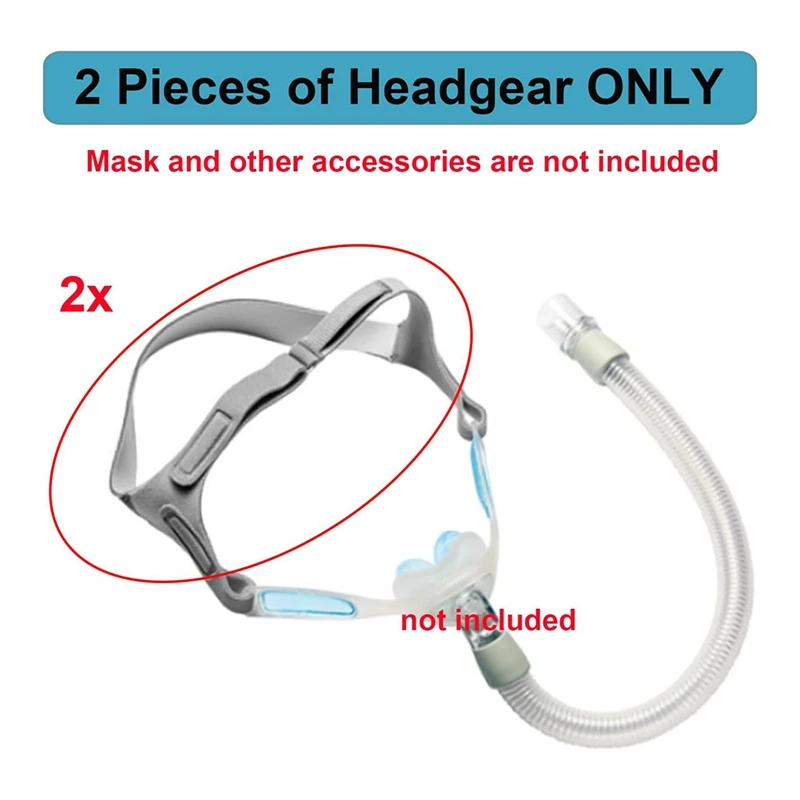 Hot 2-Pack Headgear For Nuance Pro CPAP Mask, Replacement Headgear Straps Compatible For Nuance Pro CPAP Headgear