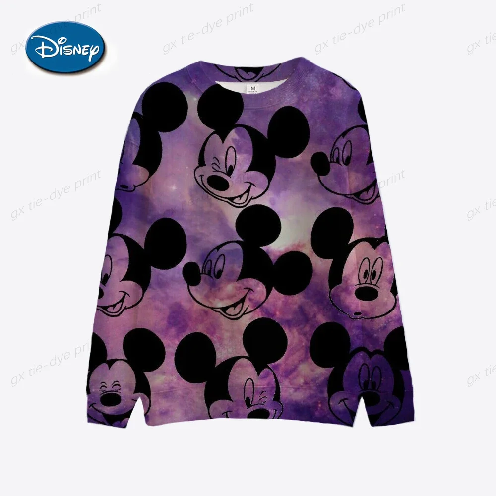 Disney Women\'s Hoodie and Sweatshirt Mickey Mouse Fall Sweatshirt Fall Spring Harajuku Long Sleeve Hoodie Clothes 2024