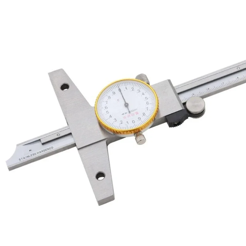 Depth caliper with table 0-150mm indexing value 0.02 Stainless steel depth caliper vernier caliper, high precision
