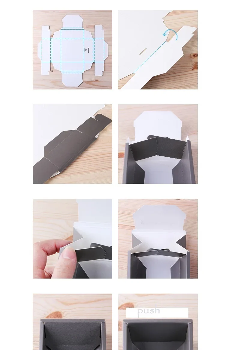 9*9*3.5CM blue / red color 10 set Chocolate Paper Box valentine\'s day Christmas Birthday Party Gifts Packing Storage Boxes