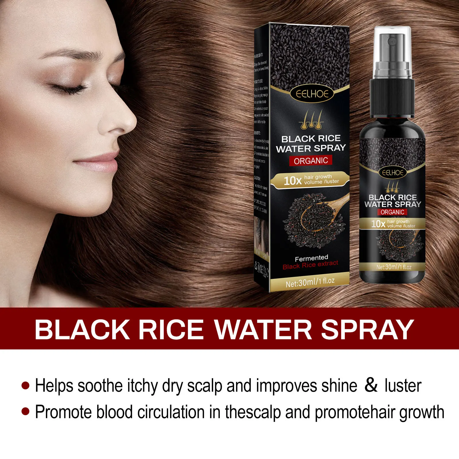 Gray White Hair Treatment Serum Cover White Hair To Black Natural Color Repair Spray Anti Loss Hair Restore Healthy Hair Care