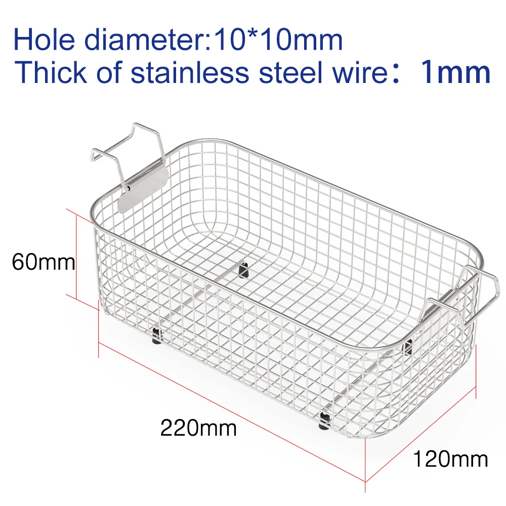 Granbo SUS304 Cleaning Basket 1-30L Capacity Ultrasonic Cleaner Baskets Vegetable Washing Basket