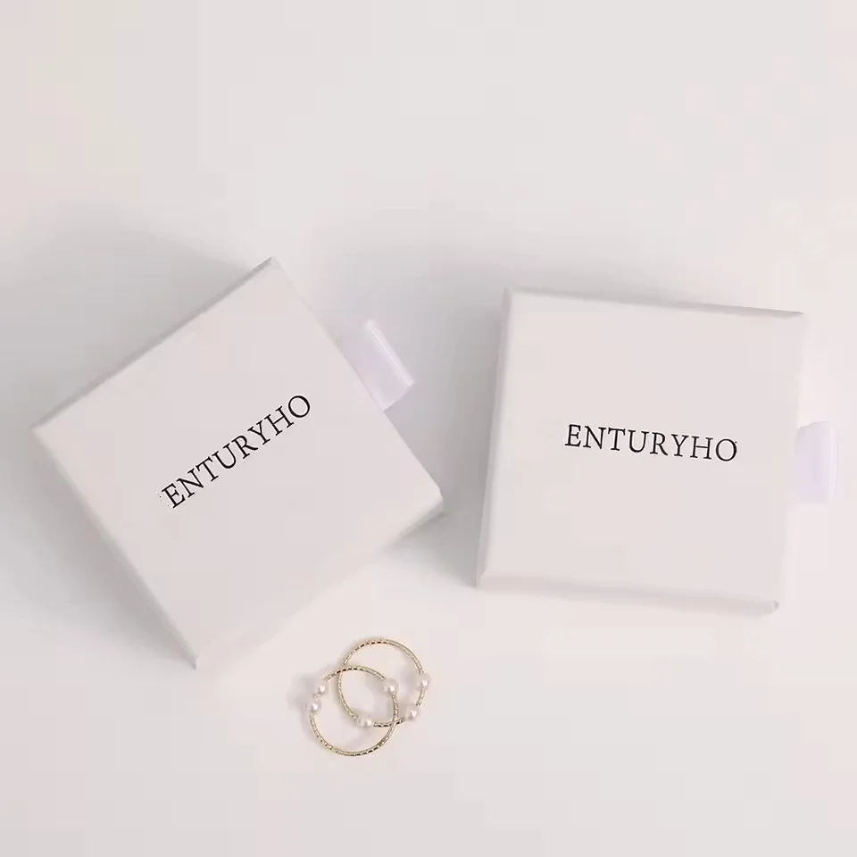 

50-500pcs Box Jewelry Packaging Box Buckle Lid Box With Base Box With Foam Custom Logo