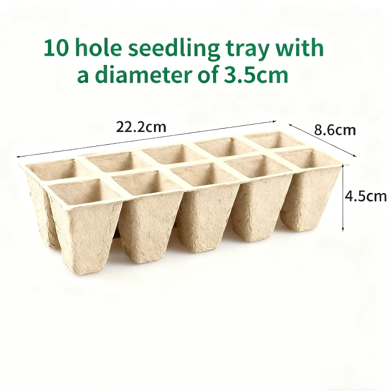 10/12 Grids Mobiele Kwekerij Potten voor Zaailing, Starter Lade Biologisch Afbreekbare Pulp Zaailing Cup Tuin Plant Zaailing Kieming tool
