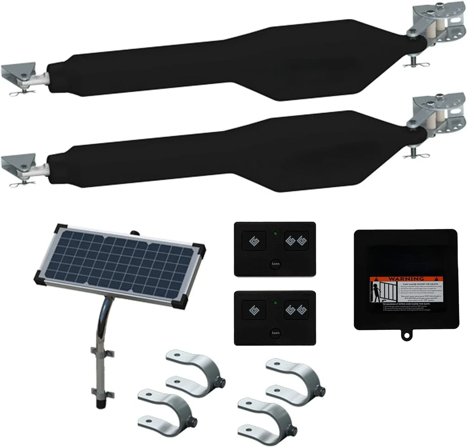 Heavy-Duty Solar Automatic Gate Opener Kit For Driveway Swing Gates With Long-Range Solar Gate