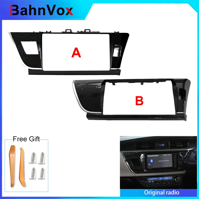 10 inch Android Car Radio frame for Toyota Altis Corolla RHD 2014 2016 2din Stereo GPS Fascia bezel Panel Adapter wire harness