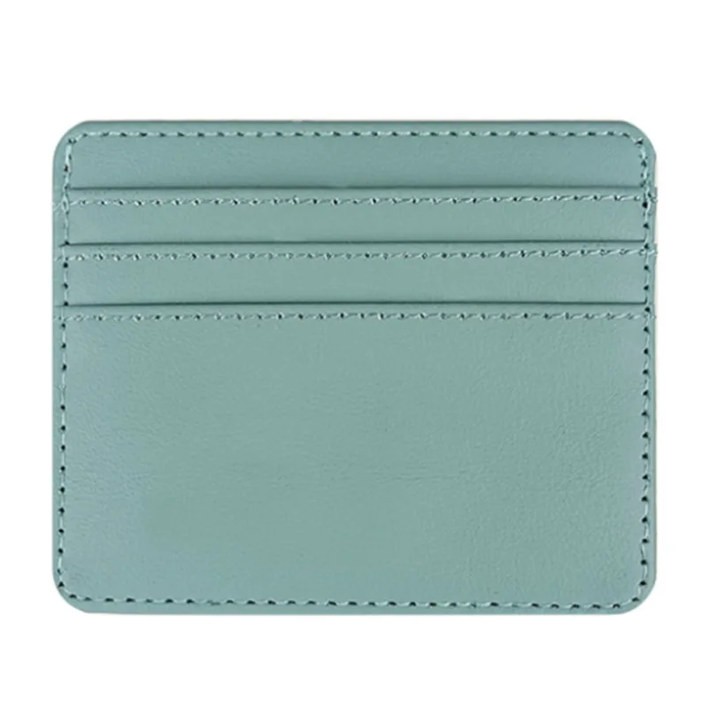 Tarjetero de piel sintética para hombre y mujer, funda delgada para tarjetas de crédito bancarias, varios compartimentos, Color caramelo, 1 unidad