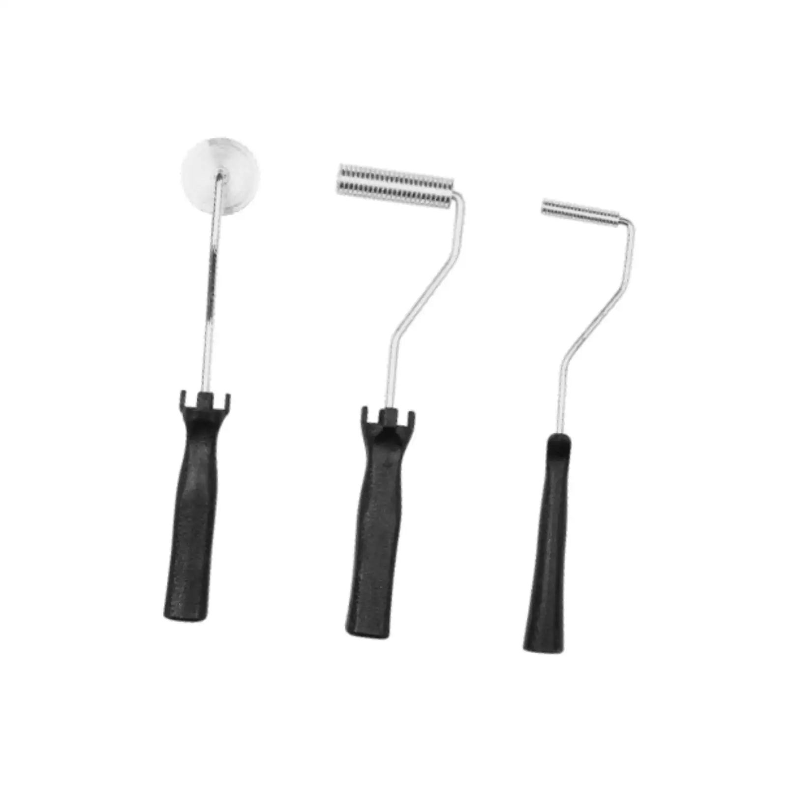3x Fiberglass Rollers Bubble Roller Anti Slip Handle Tool Set Bubble Paddle Tool for Resin Boat Composite Tub Repair
