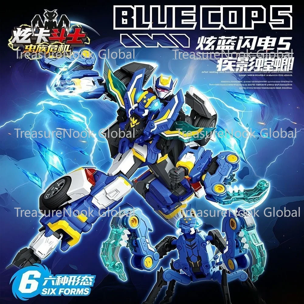 Collectible Metal Cardbot Shuan Kashi 5 New Transforming Car Robot Transformation Model Car Card Toy Action Figure
