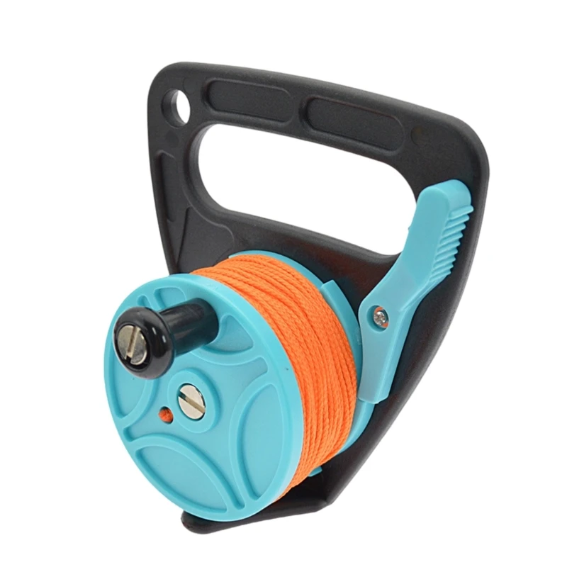 Scubas Diving Reel with Thumb Stoppers and 150ft High Visibility Line, Scubas Ratchets Dives, Finger Spool, Easy to Use