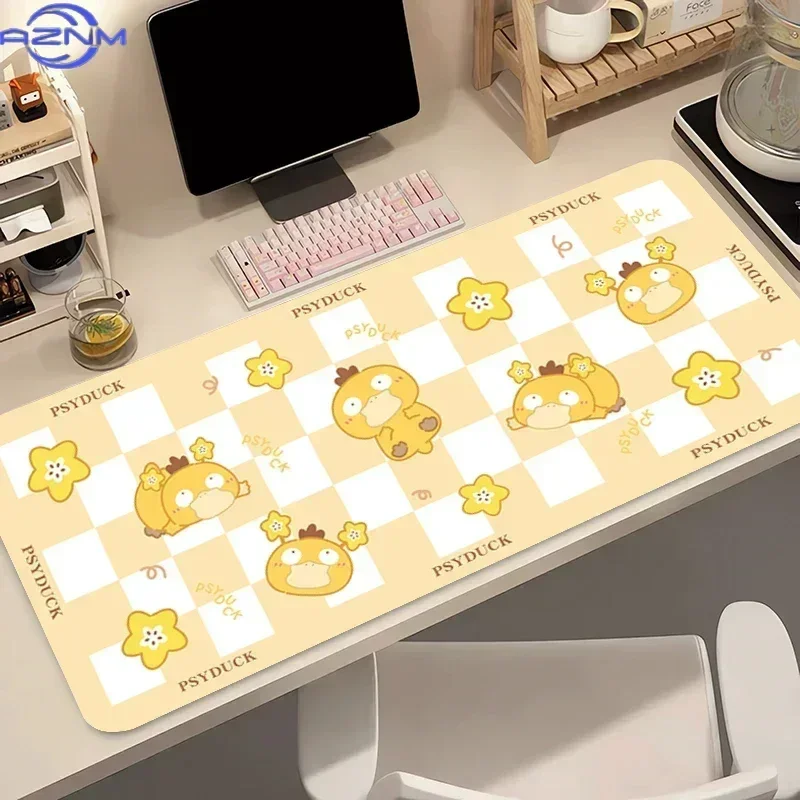 Pokemon Psyduck Mini Gaming Mousepad, Natural Rubber Keyboard Desk Table Mat for PC Laptop Gamers
