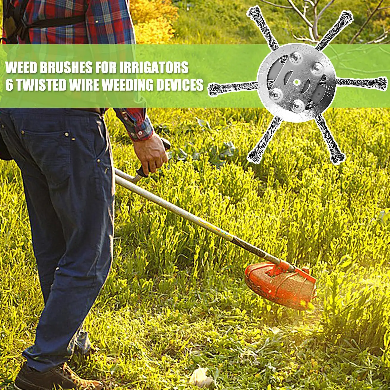 Lawn Mower Head Steel Wire Wheel Grass Trimmer Head Removal Brushcutter Power Tools Parts For Home Garden Tools