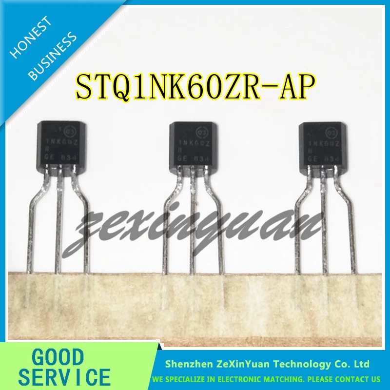 20PCS/LOT STQ1NK60ZR-AP STQ1NK60ZR STQ1NK60Z 1NK60ZR 1NK60Z  TO-92
