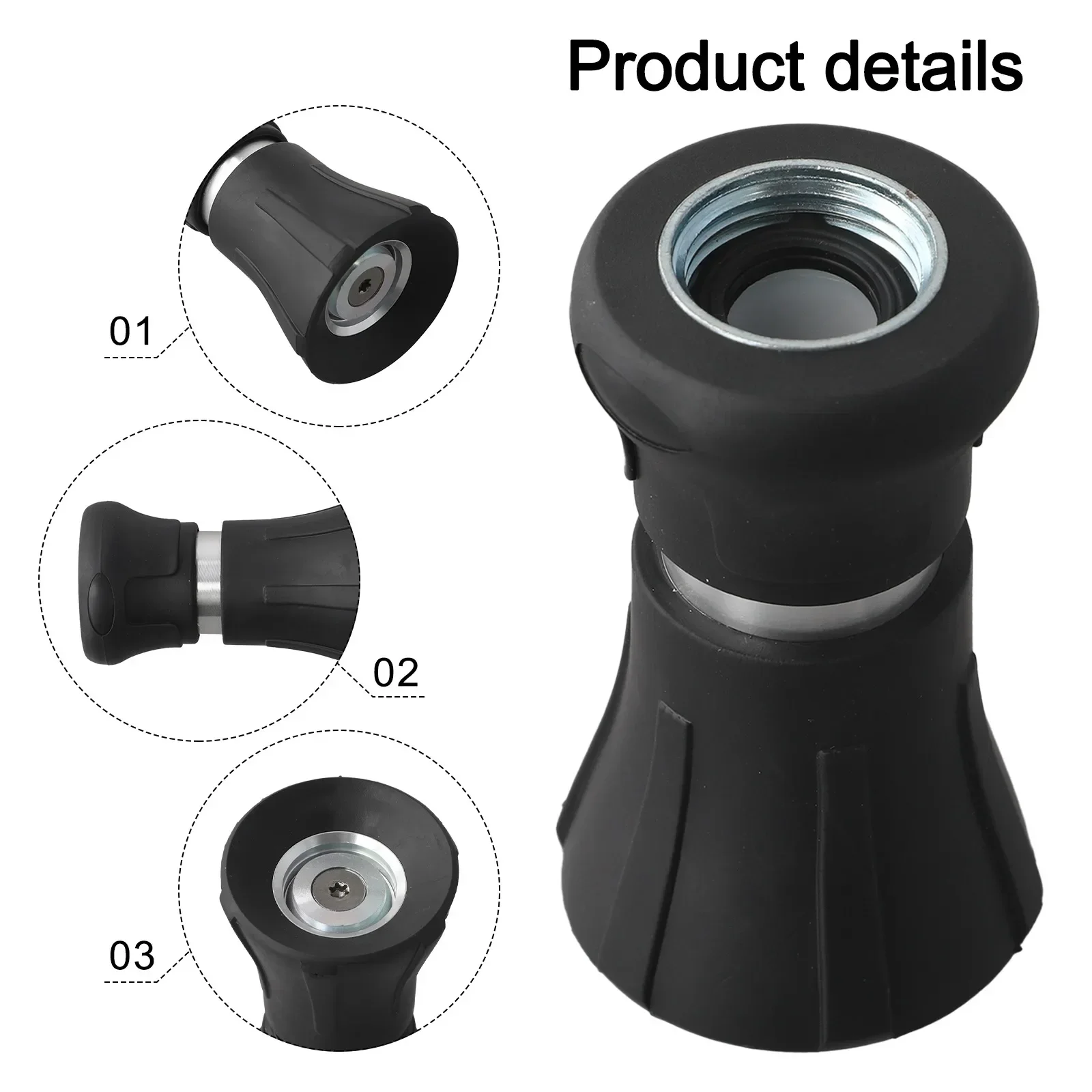 

Эргономичная регулируемая насадка для шланга с технологией защиты от протечек, изготовленная из алюминиевого сплава для длительного использования.