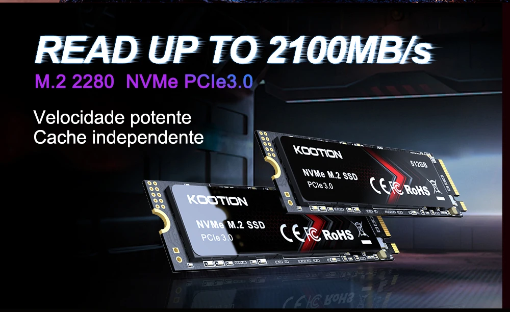 KOOTION SSD M2 512GB 256GB 128GB M.2 NVMe Gen3x4 SSD 2280 Interne Solid-State-Laufwerke PCIe 3.0x4 Festplatte für Desktop Laptop PC – Detail 10