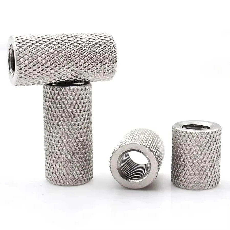 1-10pcs 304 Stainless Steel Extended Knurled Thumb Nuts Cylindrical Hand Tightening Nut M2 M2.5 M3 M4 M5 M6 M8 M10 M12