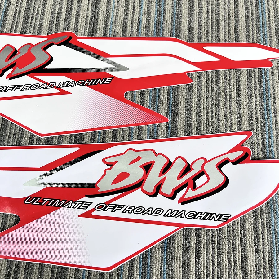 Pegatinas de carenado de cuerpo entero para motocicleta Yamaha BWS100, emblema de logotipo decorativo, insignia reflectante, rojo/azul, 1 Juego