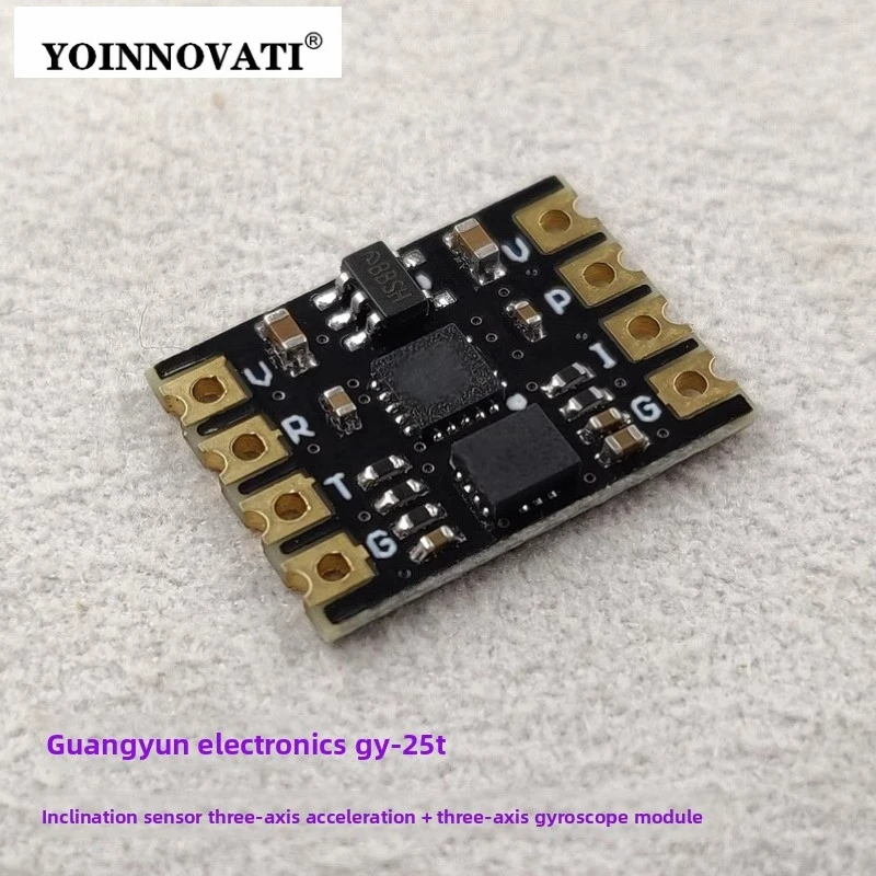 GY-25T 6DOF Attitude Sensor Module - UART/I2C Tilt Angle Output,for ROS Robotics,Drone Flight Control,Industrial Automation