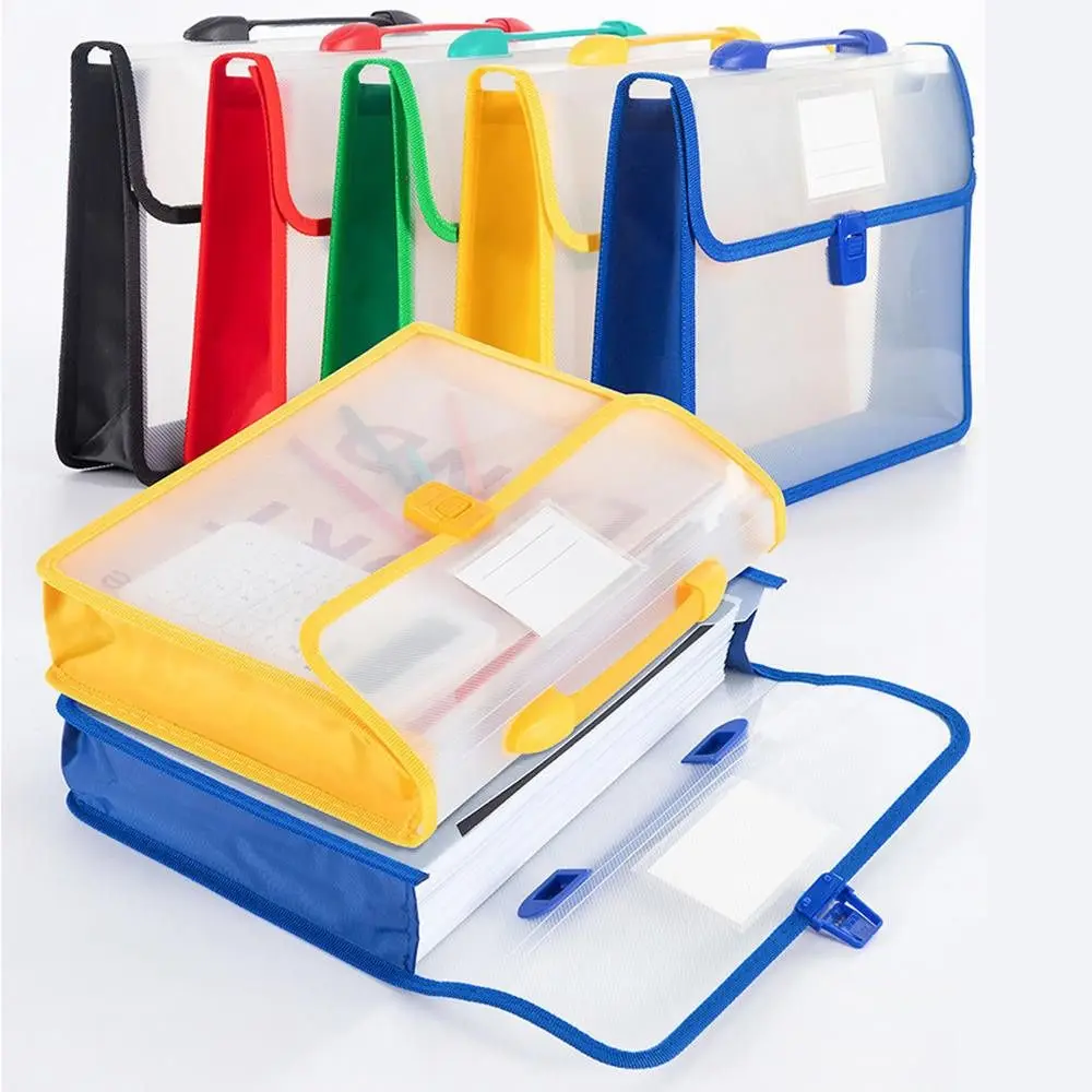Thickened A4 File Folders Transparent Portable File Handbag Waterproof File Organizer School Office