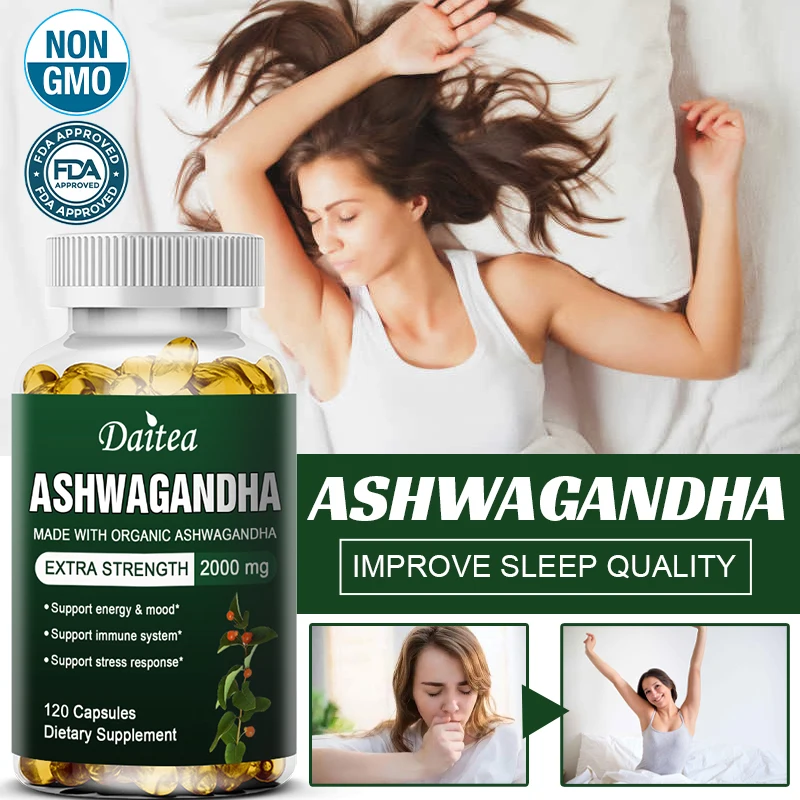 Daitea Ashwagandha Extract Capsule, Anti-Oxidação Lipid-Reduzindo a Descompressão, Melhorando o Sono, Melhorando a Imunidade