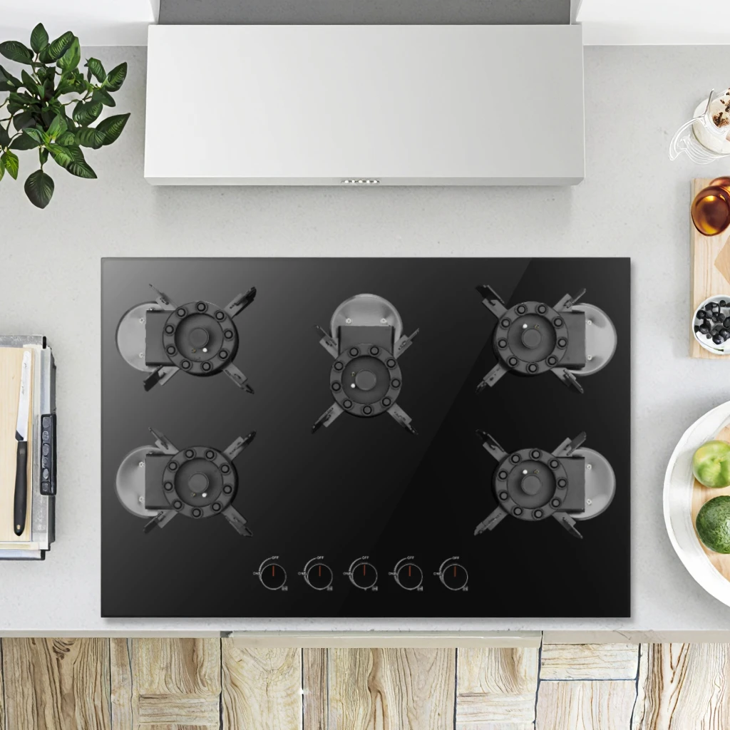 

Профессиональные настольные газовые плиты Smart 5, встроенные газовые плиты из закаленного стекла для домашних кухонь