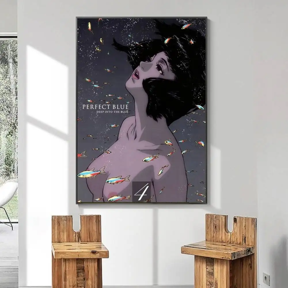 اليابان أنيمي الكمال الأزرق المشارك ذاتية اللصق الفن مقاوم للماء ورقة ملصق مقهى بار غرفة جدار ديكور