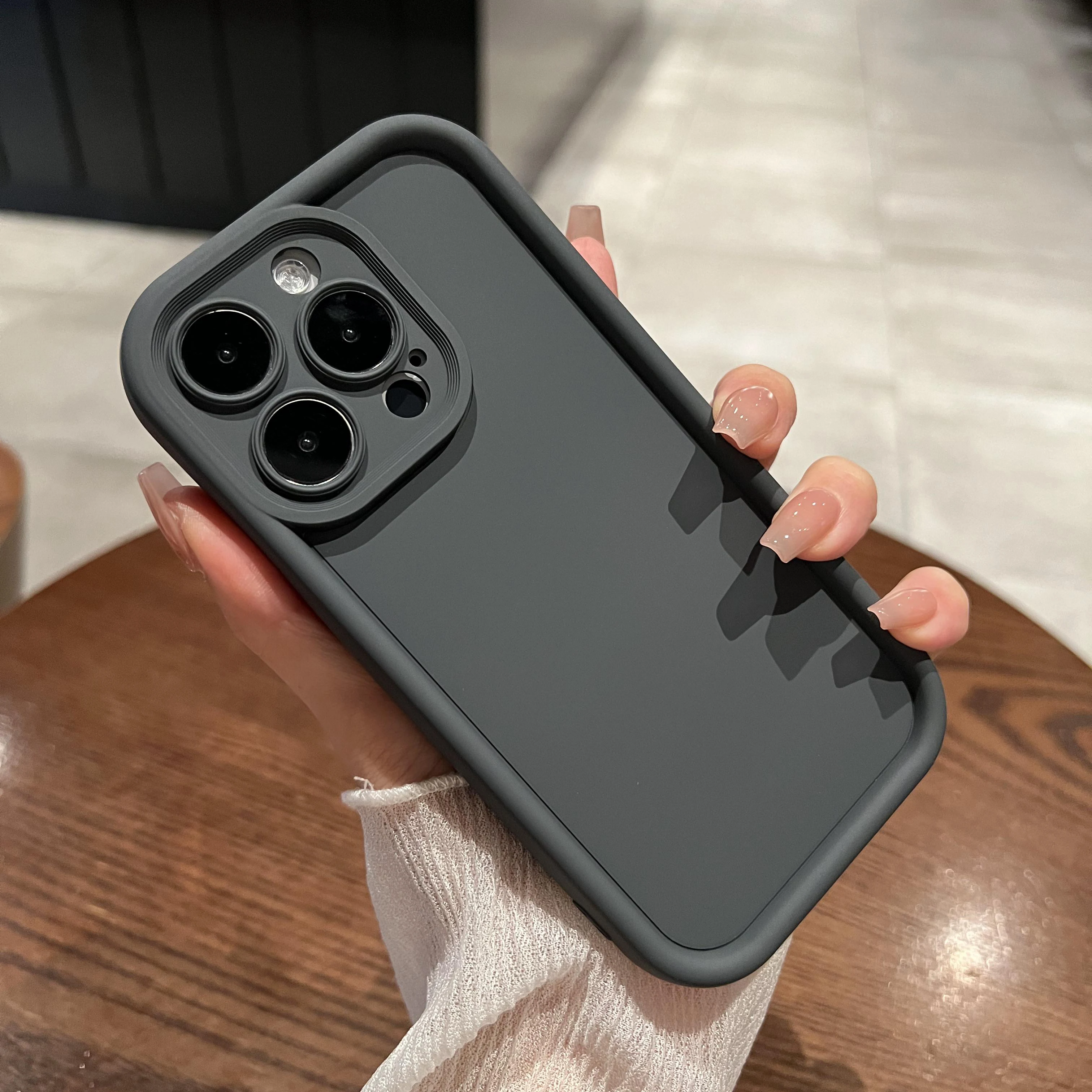 Luxus weiche flüssige Silikon hülle für iPhone 15 14 plus 13 12 11 pro x xr xs max matt stoßfest Stoßstange Puffer panzerung dicke Abdeckung