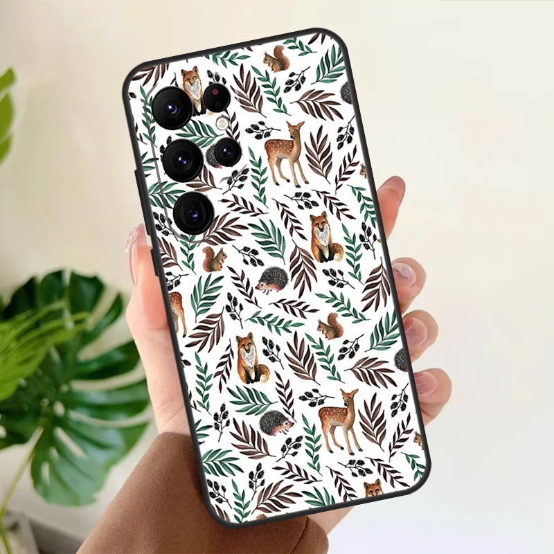 Forest Wild Woodland Animals Cover For Samsung Galaxy S20 FE S21 FE S22 Ultra S9 S10 Note 10 Plus Note 20 S23 Ultra Case