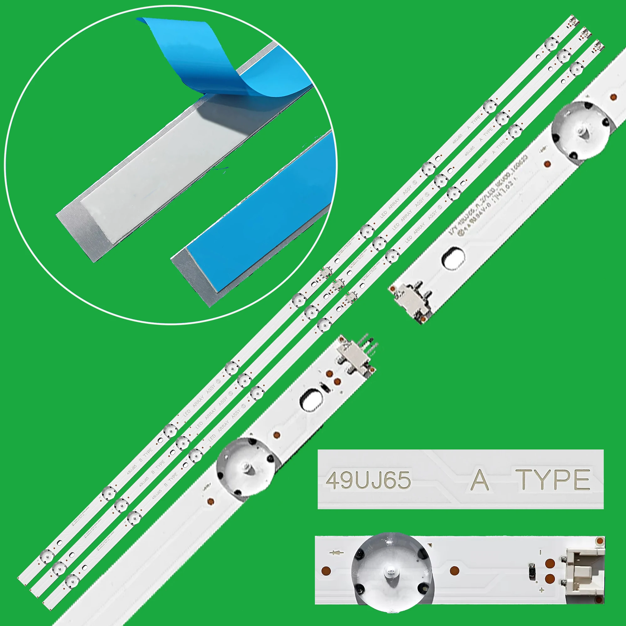 LED-Hintergrundbeleuchtungsstreifen für 49UJ6517 49UJ701V 49UJ670V 49UJ651V 49UJ6500 49UJ6519 49UJ630 49UJ6309 49UJ6517-ZA 49UJ6560 49UJ6560-SB 49UJ722 17Y 49UJ65_A_27LED_REV00_160623 17Y