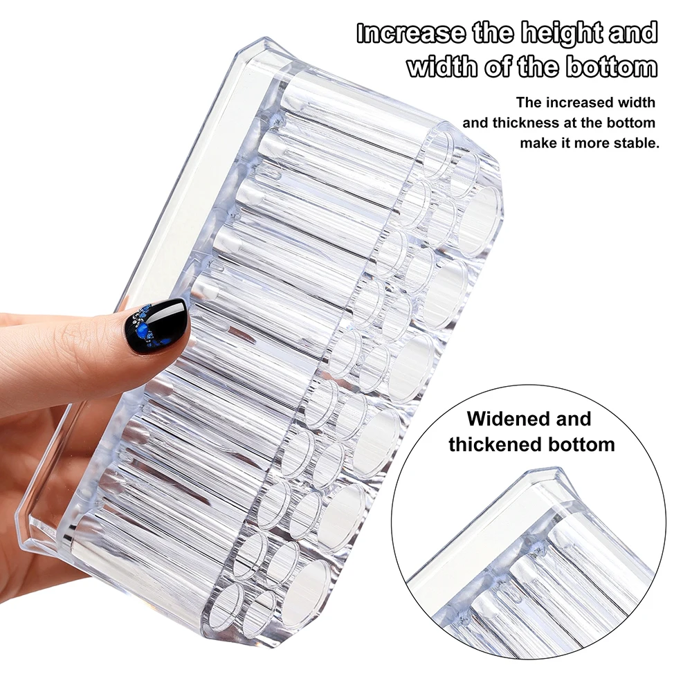 

Органайзер для инструментов для маникюра с 26 отверстиями, акриловая подставка для ручек, утолщенная, прочная, для демонстрации кистей для ногтей, минималистичный дизайн, для салона и домашнего использования