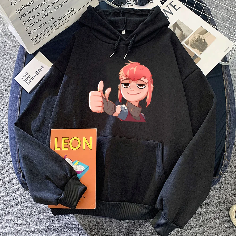 Nimona Hoodie for Autumn/Winter Round Neck Sweatshirt Anime Print Casual Clothing Sudaderas Con Capucha Fashion Fleece Pullovers