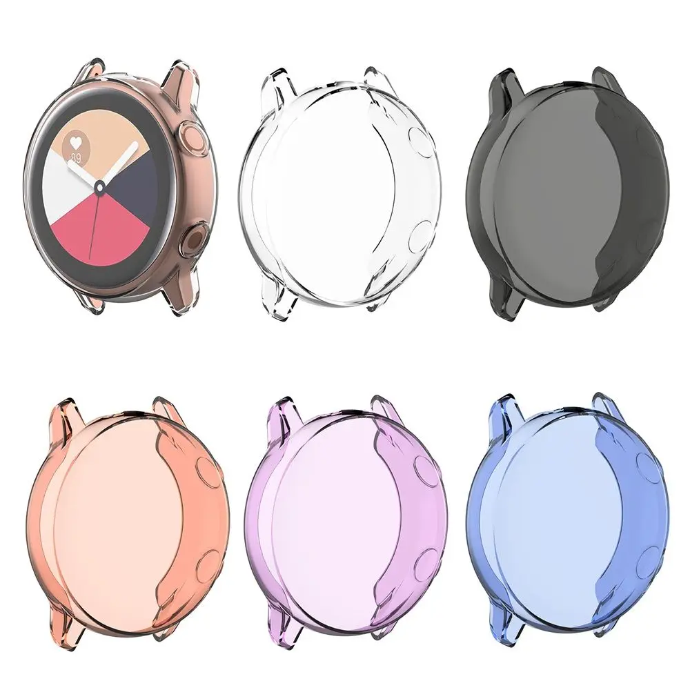 Protector de pantalla de caja de reloj de TPU de cubierta completa suave a prueba de golpes clásico de 40 mm para Samsung Galaxy Watch Active