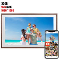 Frameo 15.6 Inch WiFi Digital Picture Frame 1920 * 1080 IPS HD Touch Screen 32GB Auto-rotation Smart Photo Frame,Wall